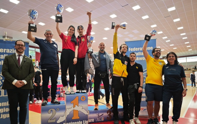 Taekwondo, medaglie per le società levantine agli interregionali liguri