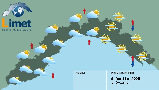 Meteo: aumenta la nuvolosità