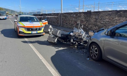 Incidente stradale lungo l'Aurelia a Lavagna
