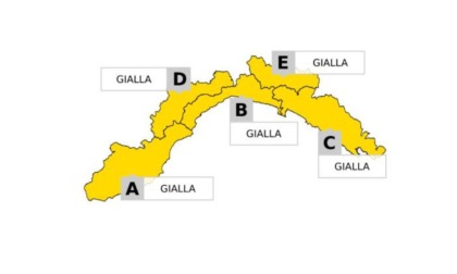Allerta gialla per temporali dalle 6 alle 18 di giovedì 22 maggio su tutta la Liguria