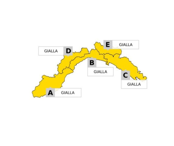Allerta gialla per temporali dalle 6 alle 18 di giovedì 22 maggio su tutta la Liguria