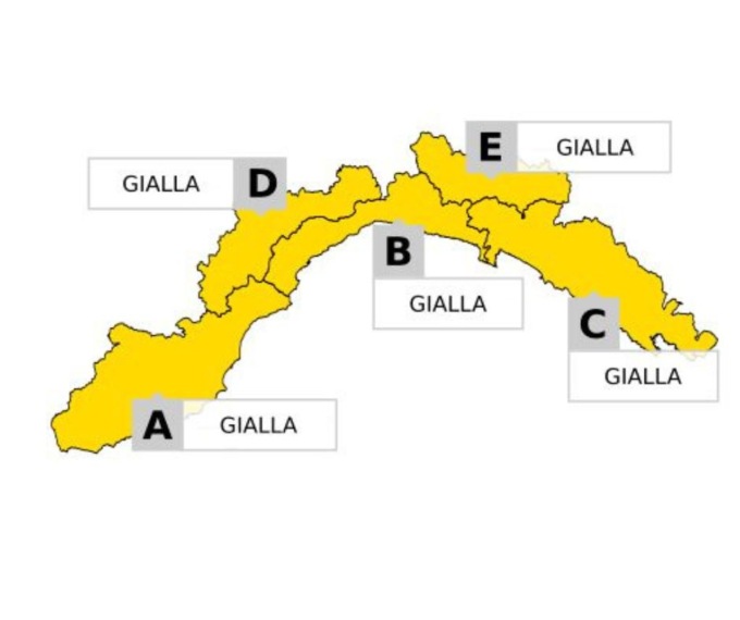 Allerta gialla per temporali su tutta la regione dalle 8 alle 18 di martedì 20 maggio