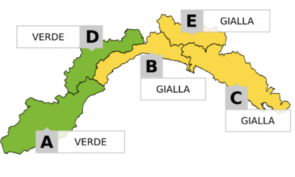 Lunedì 5 maggio allerta gialla sul levante ligure