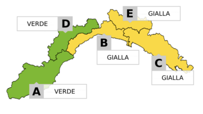 Lunedì 5 maggio allerta gialla sul levante ligure