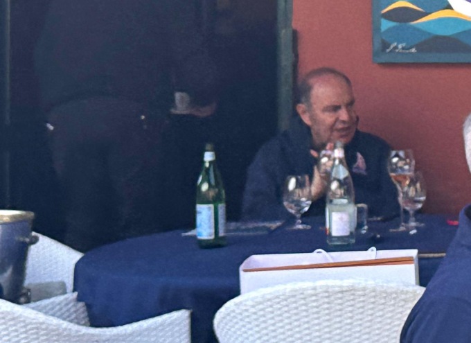 Bruno Vespa avvistato oggi a Portofino