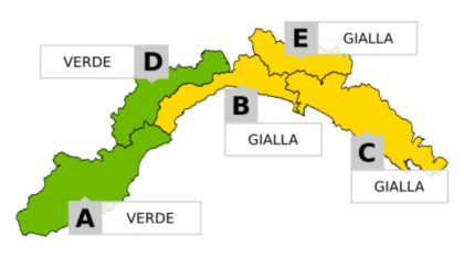 ARPAL: prolungata allerta gialla temporali sul centro levante fino alle 8 di martedì 6 maggio