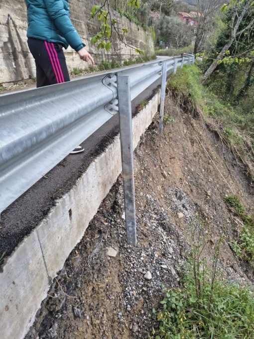 Lavori di messa in sicurezza in via Barattina a Lavagna