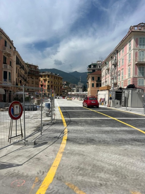 Rapallo, riaperta via Milite Ignoto al traffico veicolare