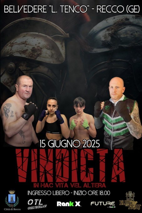 Recco, sul Belvedere Tenco va in scena “Vindicta”, la sfida sul ring