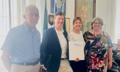 I discendenti del cioccolatiere rapallese Ghirardelli ricevuti in municipio