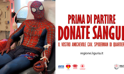 Donazione di sangue e plasma, al via la campagna estiva con Spiderman