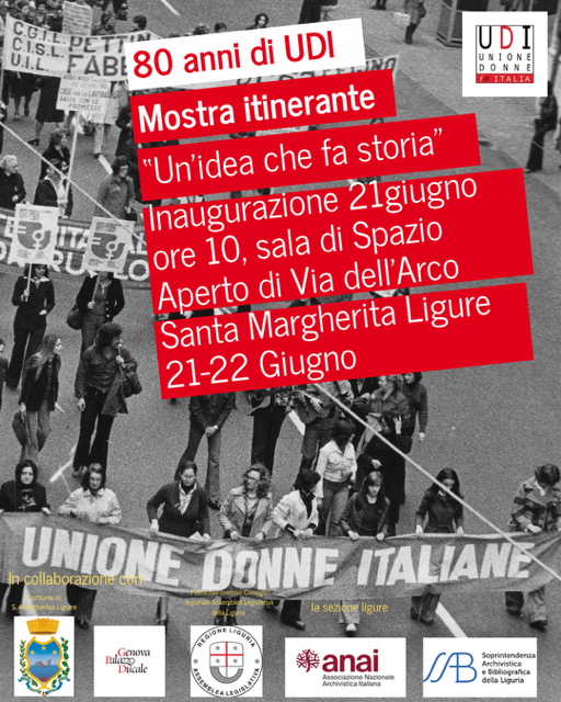 Santa, sabato 21 giugno l’inaugurazione della mostra itinerante dell’Unione Donne Italiane