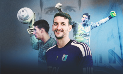 L'addio del portiere della Virtus Entella Andrea Paroni al calcio giocato
