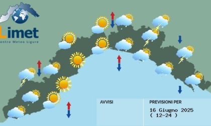 Precipitazioni sparse e qualche colpo di tuono