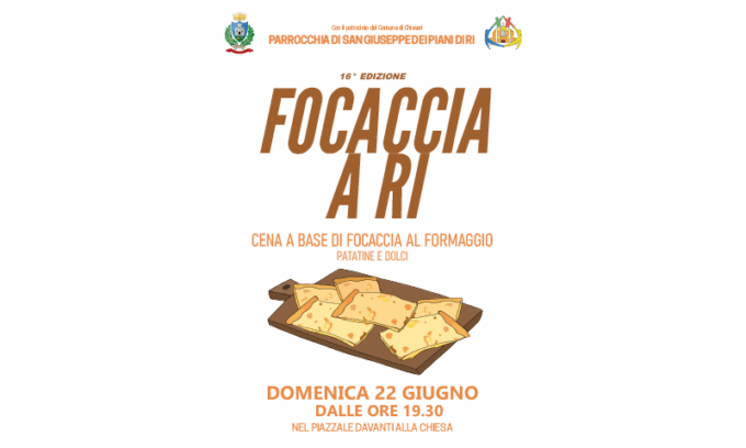 Torna la ‘Focaccia a Ri’: gusto, solidarietà e comunità a Chiavari