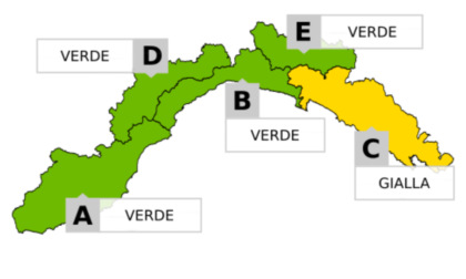 Allerta gialla per temporali sul levante lunedì 28 luglio