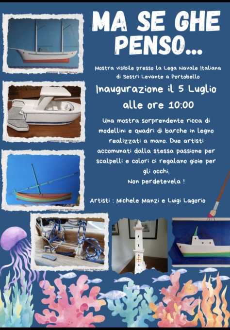 Arte e mare, modellini e quadri in mostra alla Lega Navale di Sestri Levante