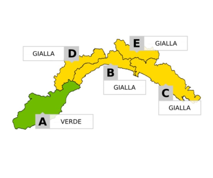 Arpal, allerta gialla prolungata sul Levante
