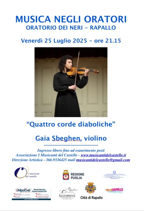 Musica negli Oratori: torna la rassegna estiva a Rapallo e Sori