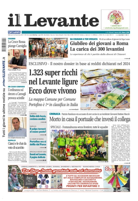 Il Nuovo Levante da oggi in edicola