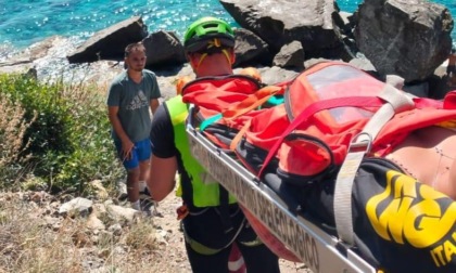 Escursionista colta da attacco di panico a Punta Manara, soccorsa dal Soccorso Alpino e dai Vigili del Fuoco