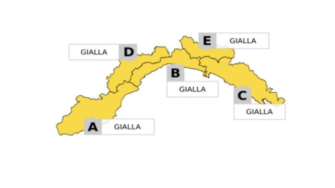 Prolungamento dell’allerta gialla sul centro levante