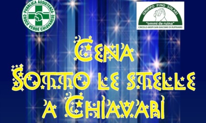 La Croce Verde di Chiavari e gli Ommi de Ruinà insieme per la cena sotto le stelle