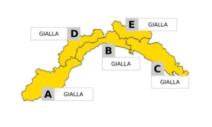 Allerta gialla per temporali dalle 15 di oggi giovedì 14 agosto all'1 di venerdì 15 agosto