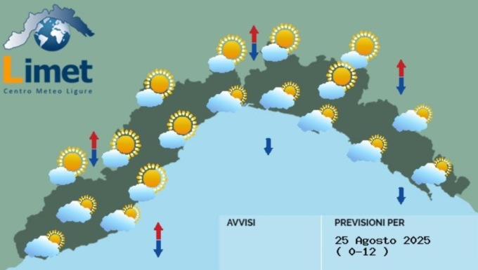 Meteo: temperature in calo