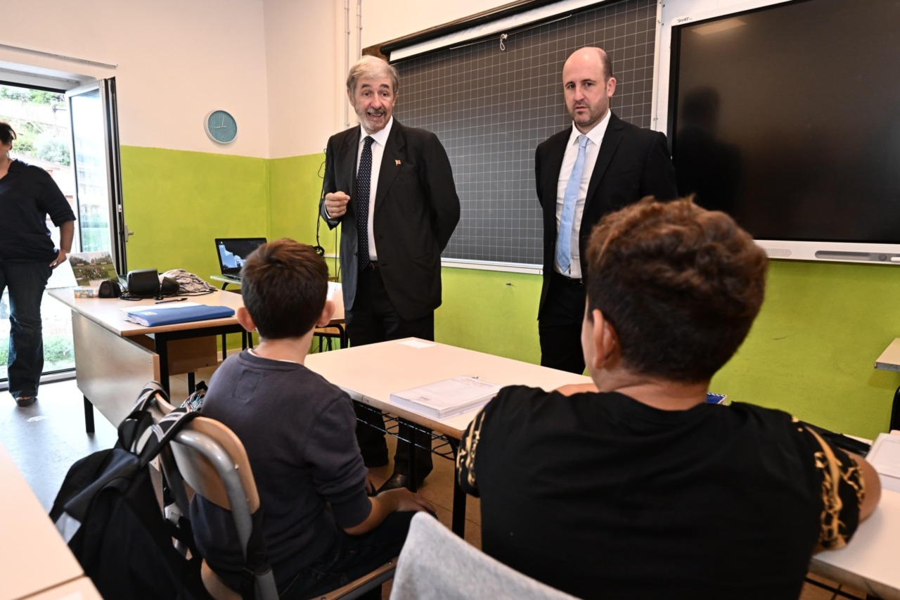 Primo giorno di scuola, Bucci in visita a Sori