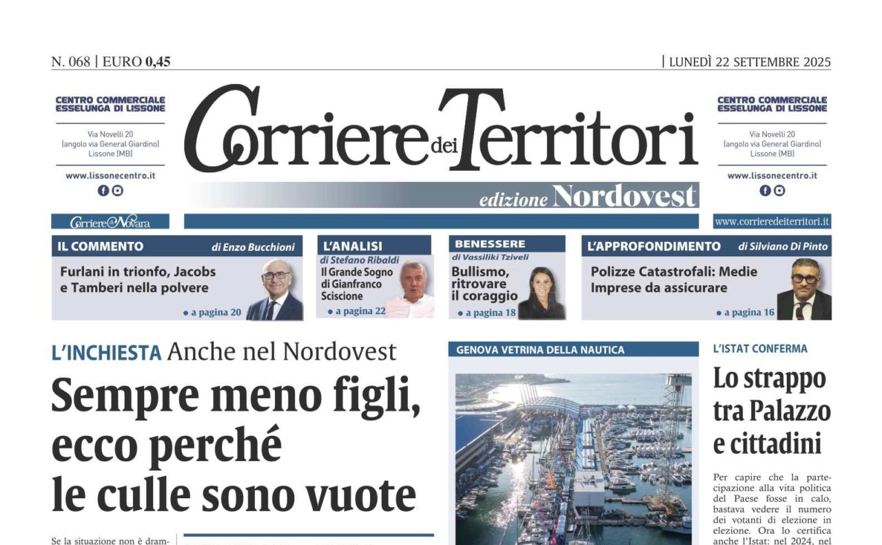 Si parla della crisi delle nascite sul nuovo Corriere dei Territori