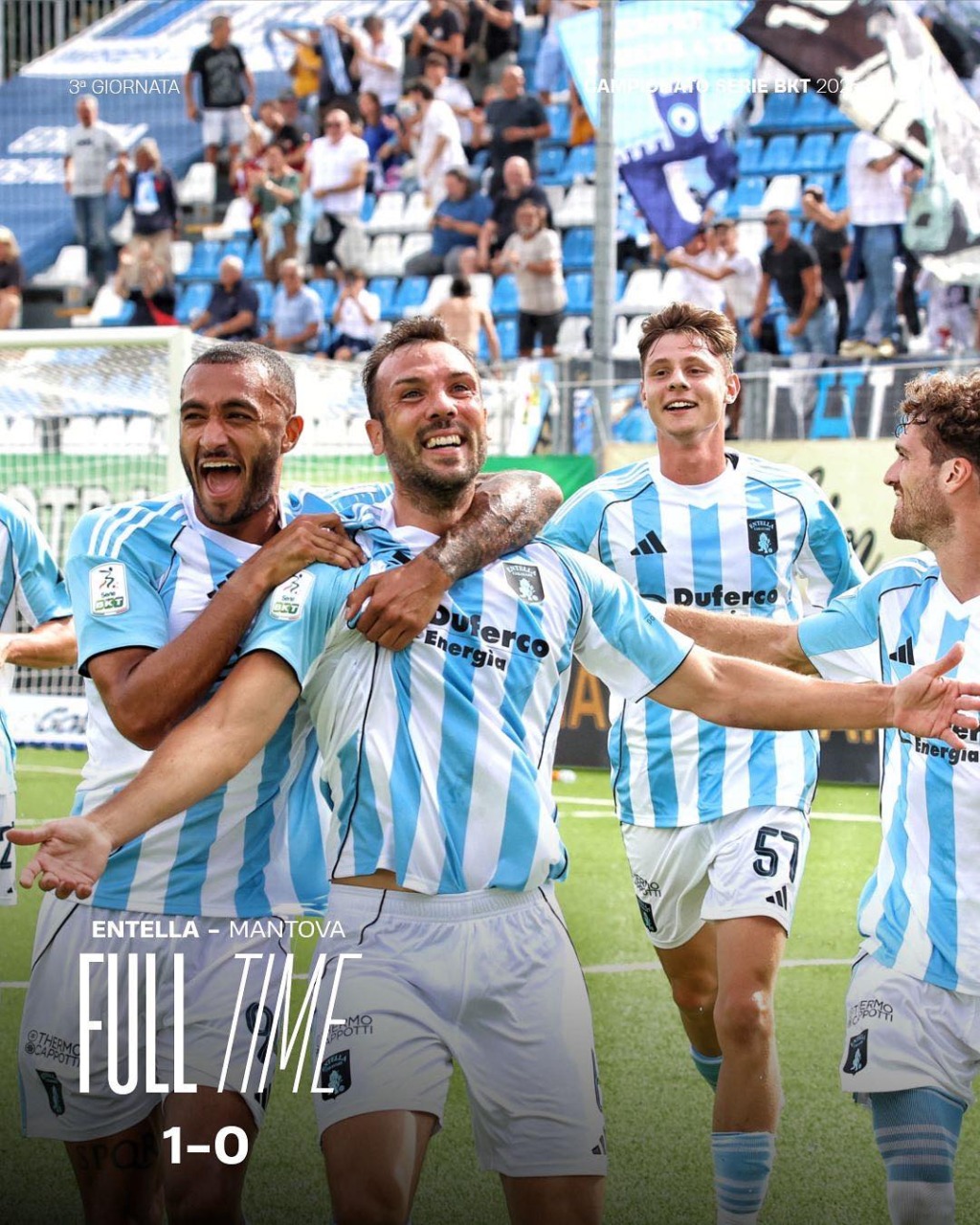 L’Entella vince 1-0 contro il Mantova