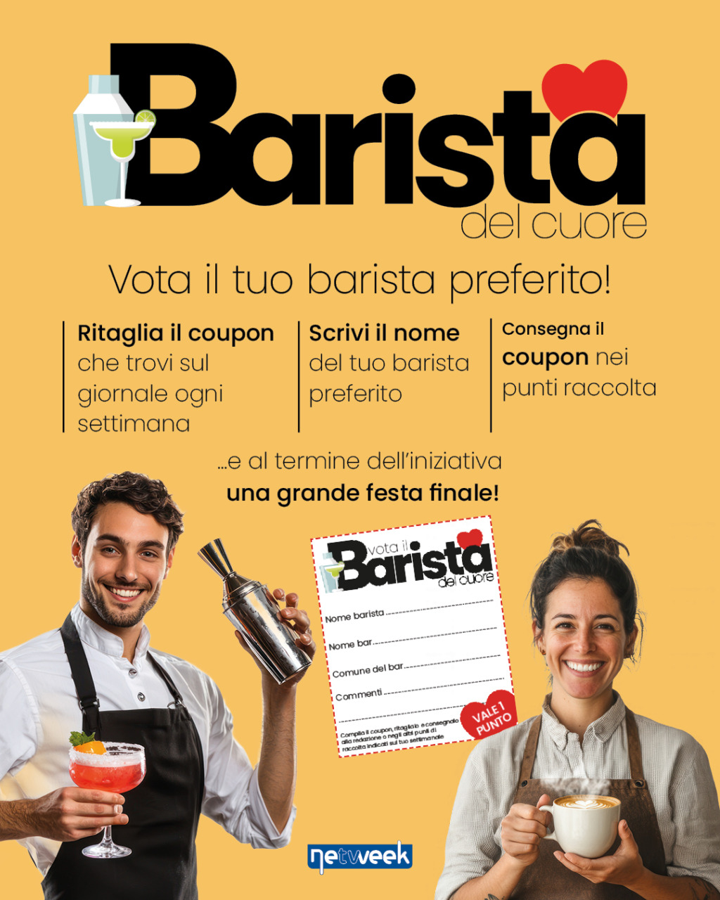 Il Nuovo Levante celebra le storie del territorio con l’iniziativa “Barista del Cuore”