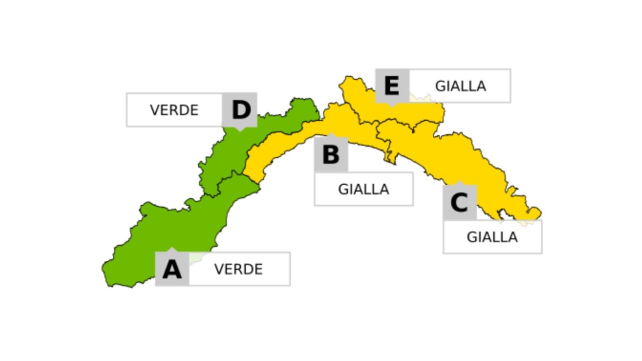 Allerta gialla per temporali sul centro levante per martedì 9 settembre