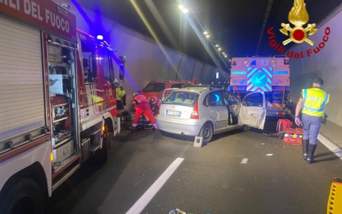 Incidente in autostrada ma è una simulazione