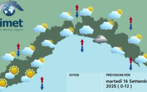 Ultima giornata grigia sulla Liguria