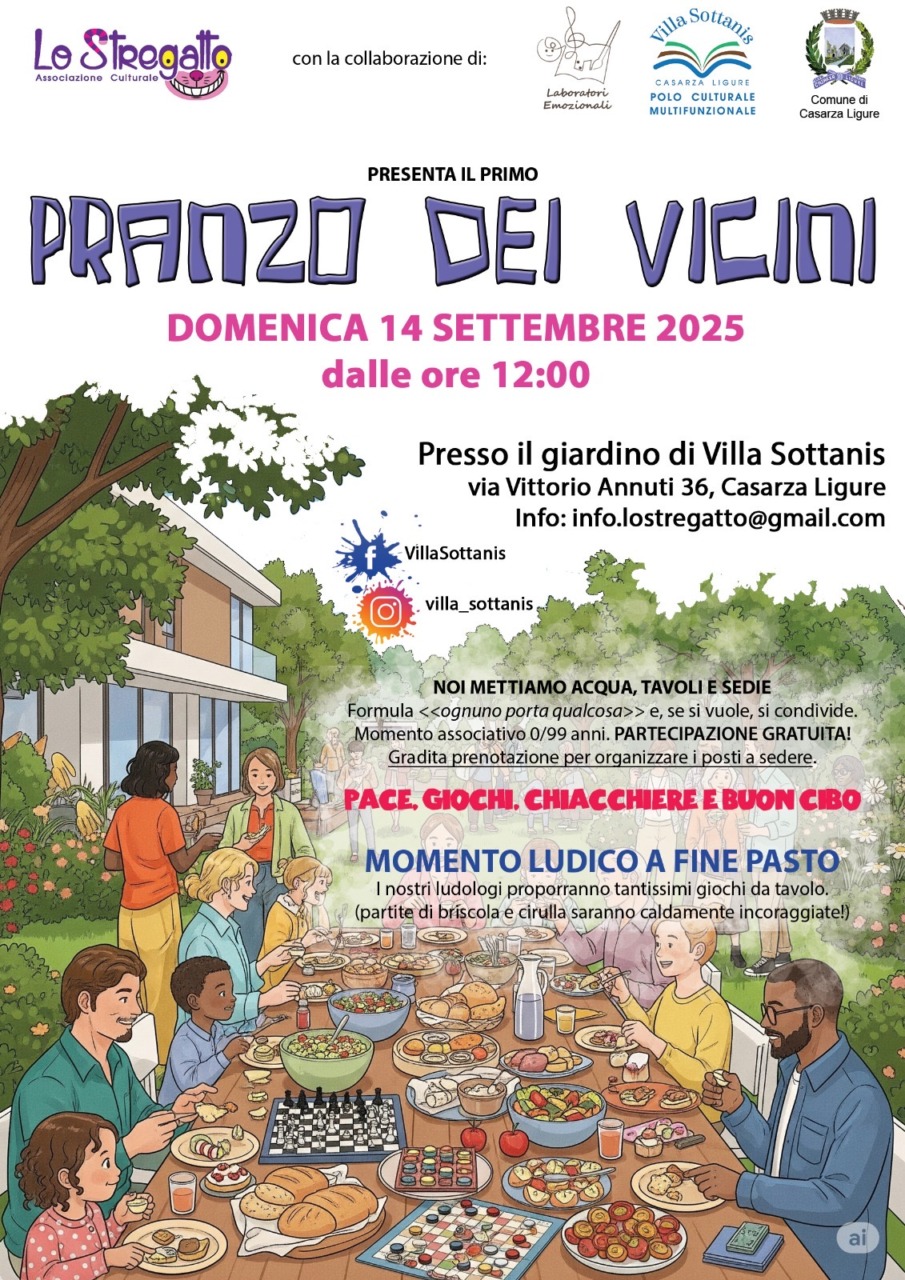 A Villa Sottanis arriva il primo pranzo dei vicini