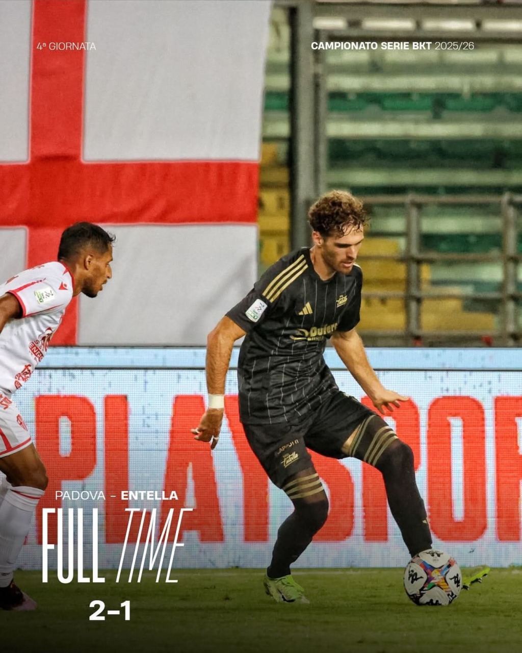 Finisce 2-1 Padova-Entella