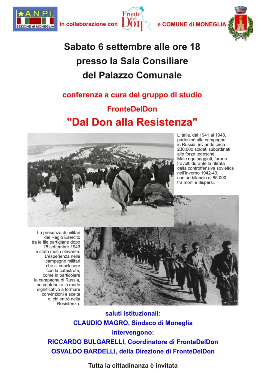 Dal Don alla Resistenza, Moneglia fa memoria della campagna di Russia