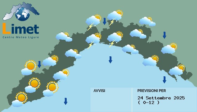 Il meteo di oggi: temperature in calo
