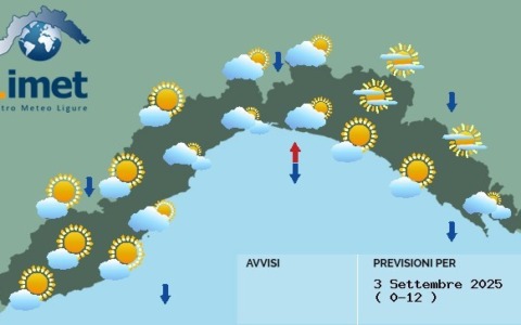 Meteo: torna il sereno