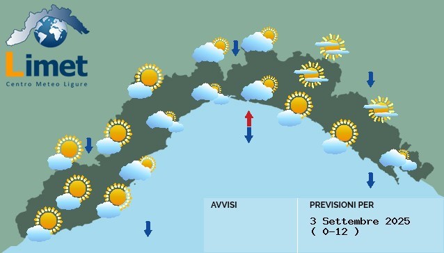 Meteo: torna il sereno