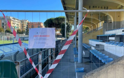 Chiusa temporaneamente la tribuna del campo sportivo Macera di Rapallo
