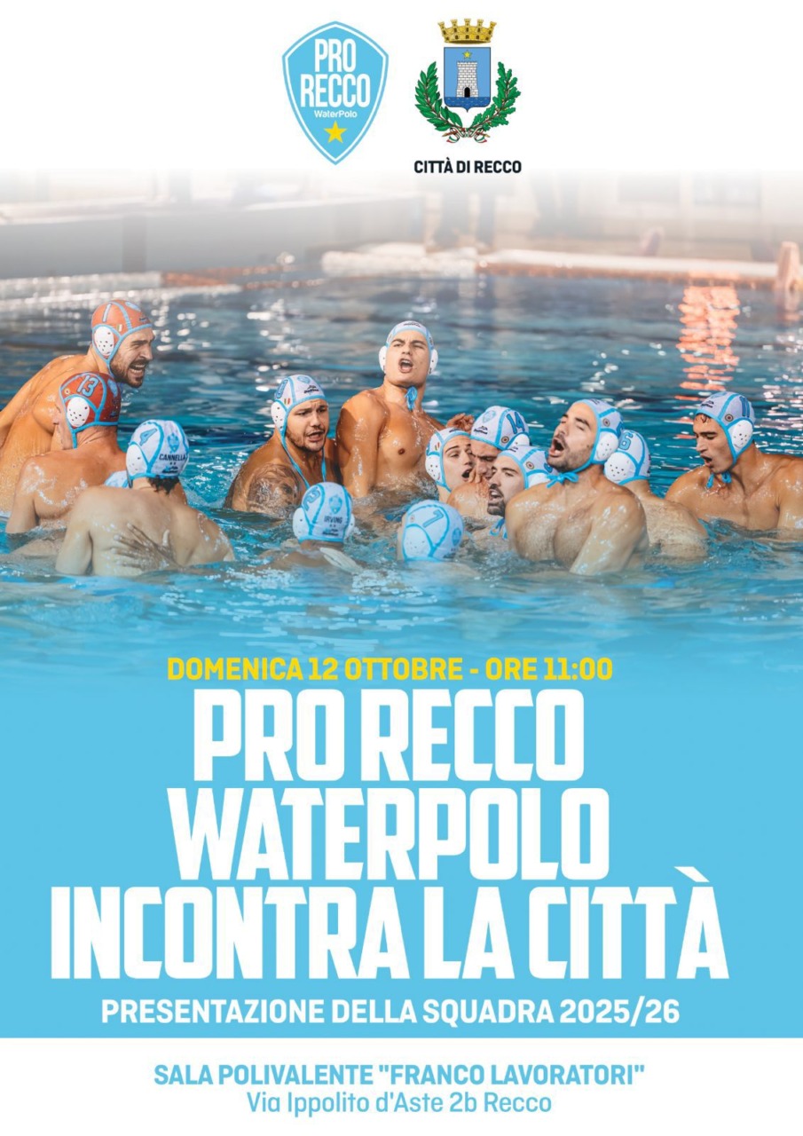 Pro Recco Waterpolo 1913, domenica 12 ottobre la presentazione della squadra