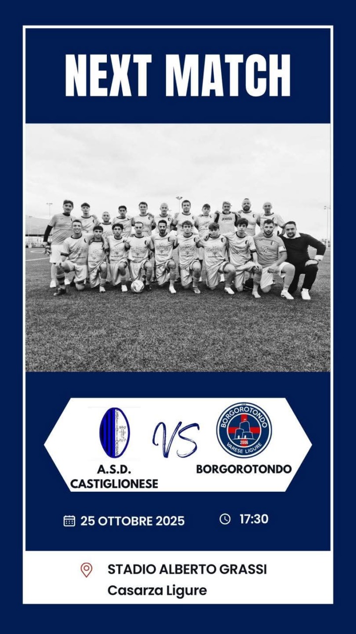 Derby della Galleria, Castiglionese e Borgorotondo VL si sfidano a Casarza Ligure
