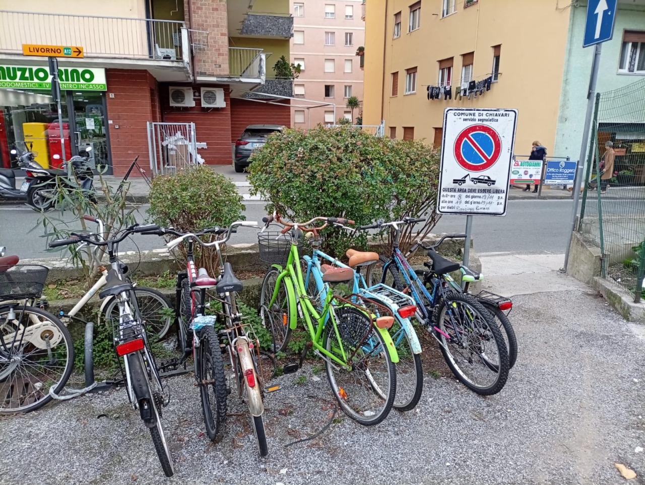 Pulizia delle rastrelliere: via le bici abbandonate