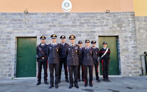 Il generale Riccardo Galletta in visita ad alcune stazioni dei Carabinieri nel Levante