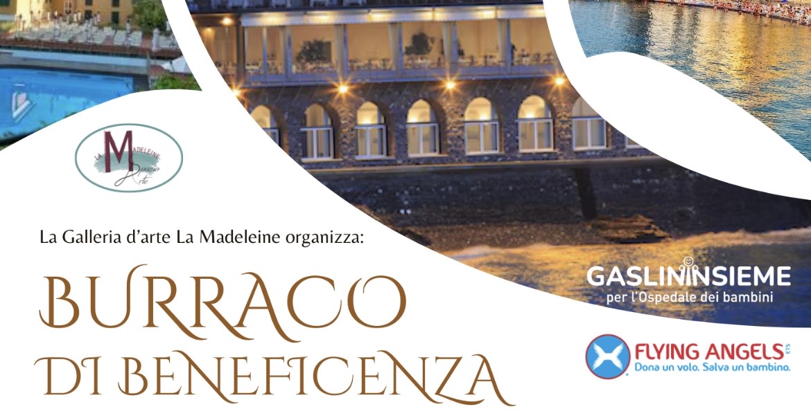 Camogli, burraco di beneficenza al Cenobio dei Dogi a sostegno di Gaslininsieme e Flying Angels
