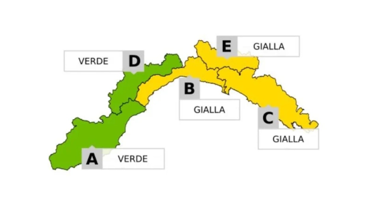 E’ scattata l’allerta gialla per temporali sul centro levante