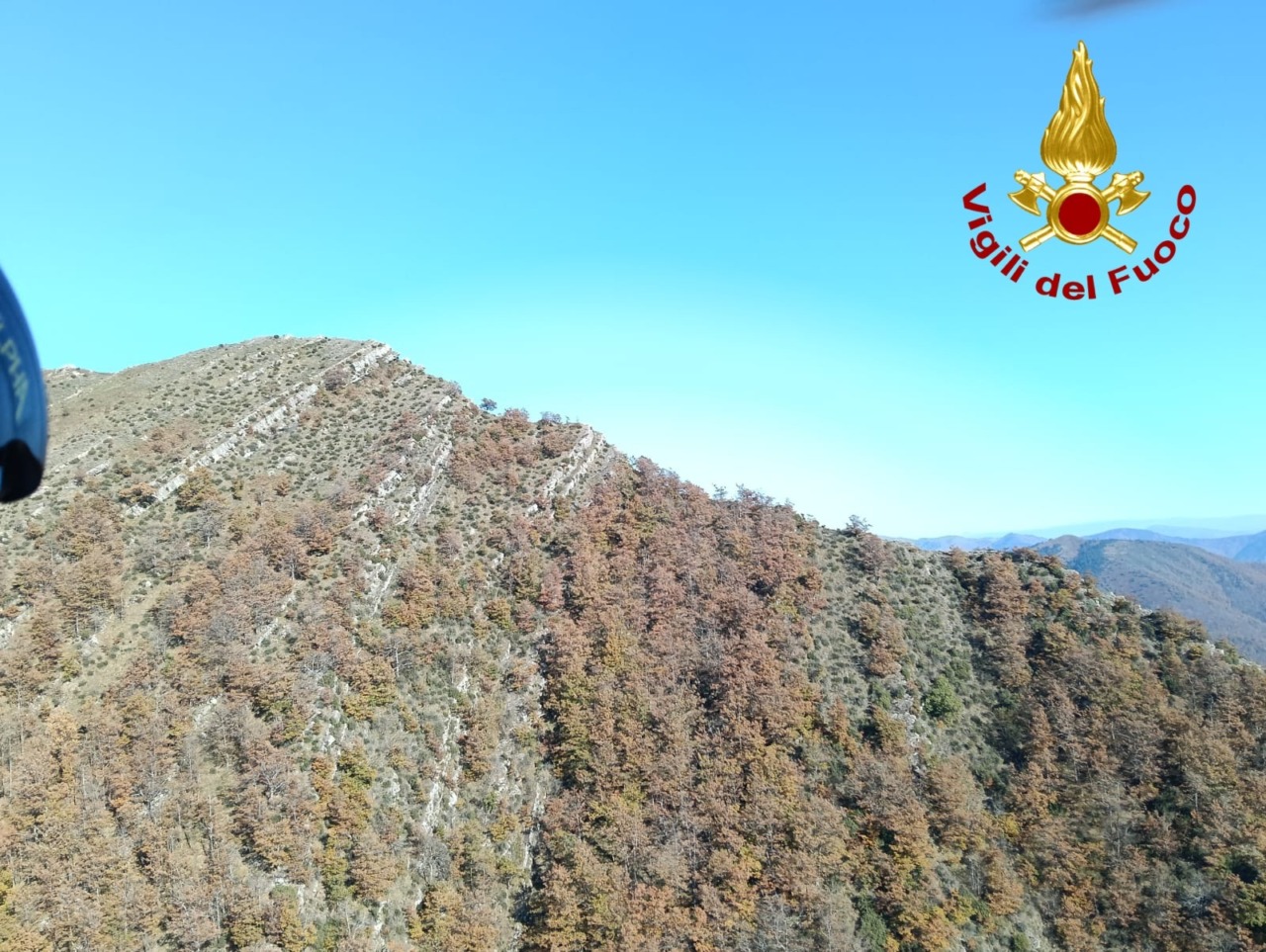 Escursionista salvato in cordata sul Ramaceto: intervento in verricello del Drago dei Vigili del Fuoco